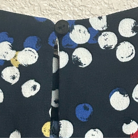 Zara Lexi Women’s Long Sleeve Midi Dress XS Black Multicolor Polka Dot Print - Picture 7 of 8